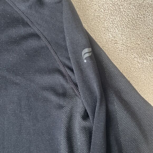 Fabletics Training Day Long Sleeve Tee Shirt Mens XL Black Stretch Performance - Picture 3 of 6